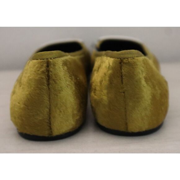 Sarto Sz 11M Chartreuse Green Fabric Flexa Amaya 3 Square Toe Ballet Flats - Picture 3 of 14